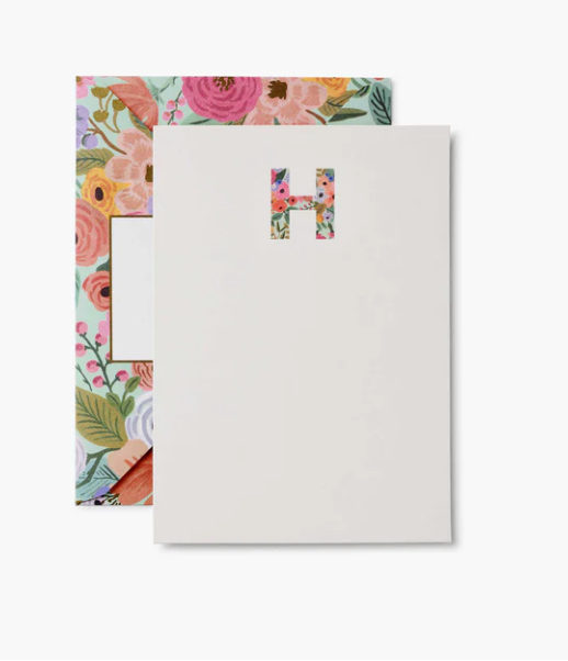 Garden Party Monogramed Note Cards