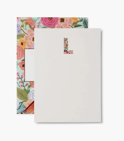 Garden Party Monogramed Note Cards