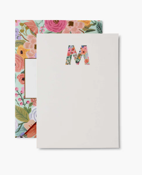 Garden Party Monogramed Note Cards