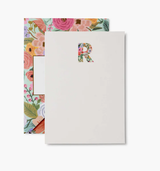 Garden Party Monogramed Note Cards