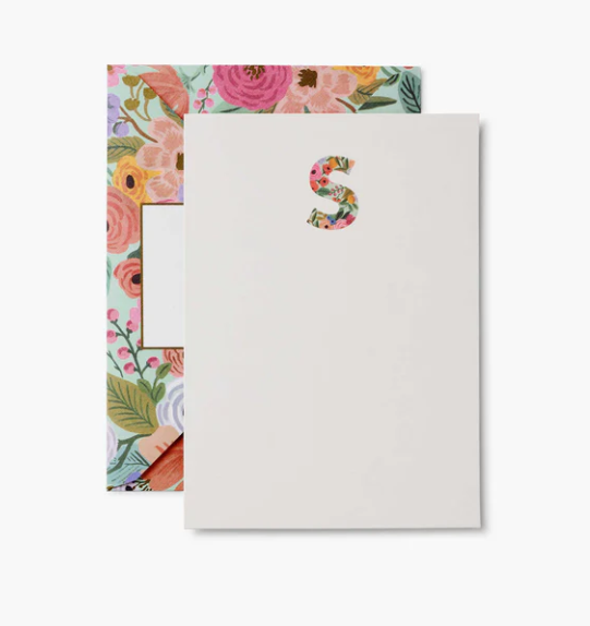 Garden Party Monogramed Note Cards