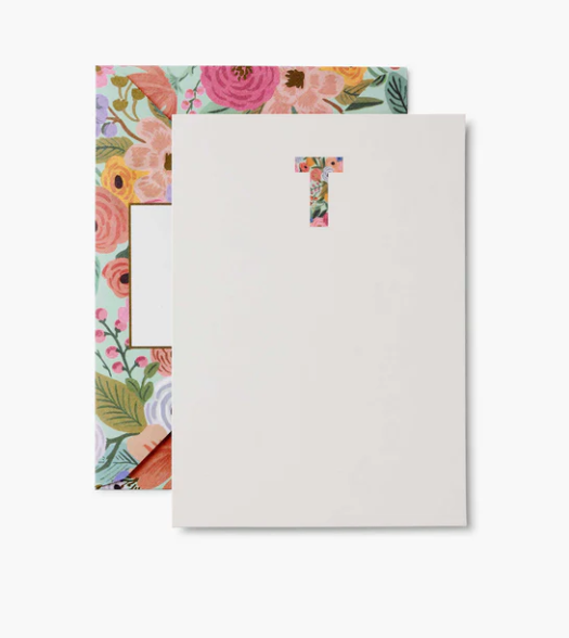 Garden Party Monogramed Note Cards