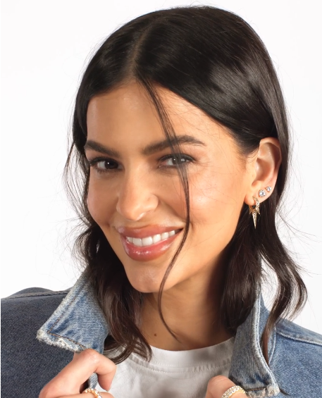 Baby Gabriella Pavé Triple Spike Earrings Gold
