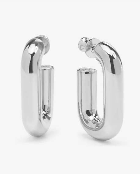 Frankie Chain Huggies Silver