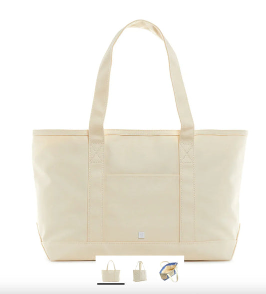 Medium Tote - Coated Canvas Natural