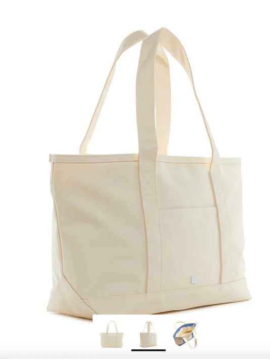 Medium Tote - Coated Canvas Natural