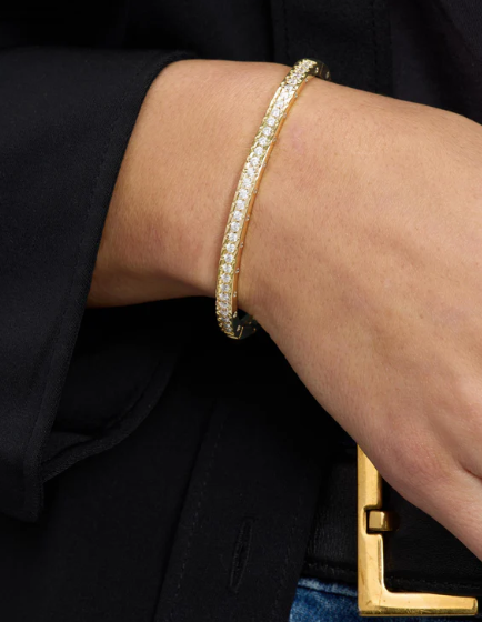 Ashley Pavé Cuff Gold 4mm