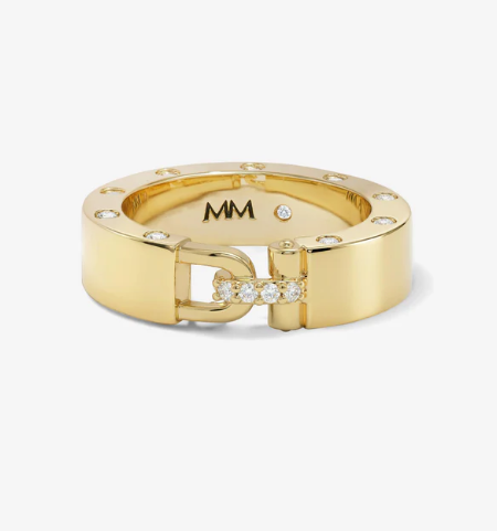 Ashley Smooth Lock Ring Gold