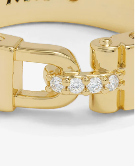 Ashley Smooth Lock Ring Gold