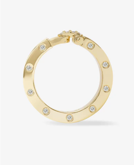 Ashley Smooth Lock Ring Gold