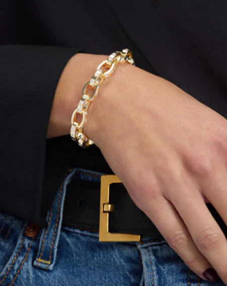 Ashley Chain Link Bracelet 9mm Gold