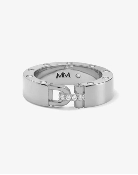 Ashley Smooth Lock Ring Silver