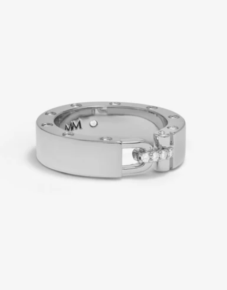 Ashley Smooth Lock Ring Silver