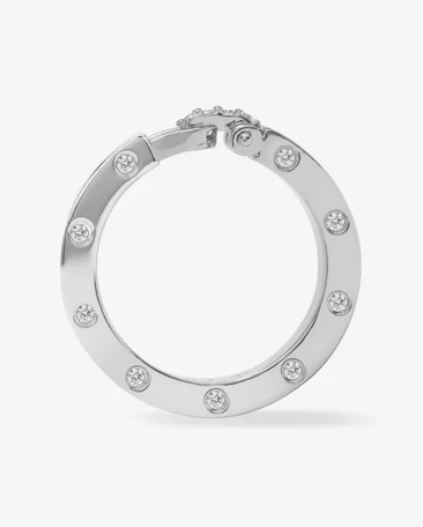 Ashley Smooth Lock Ring Silver