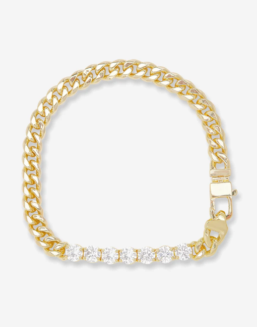 Julian Loves Diamonds Bracelet - Gold 6.8mm