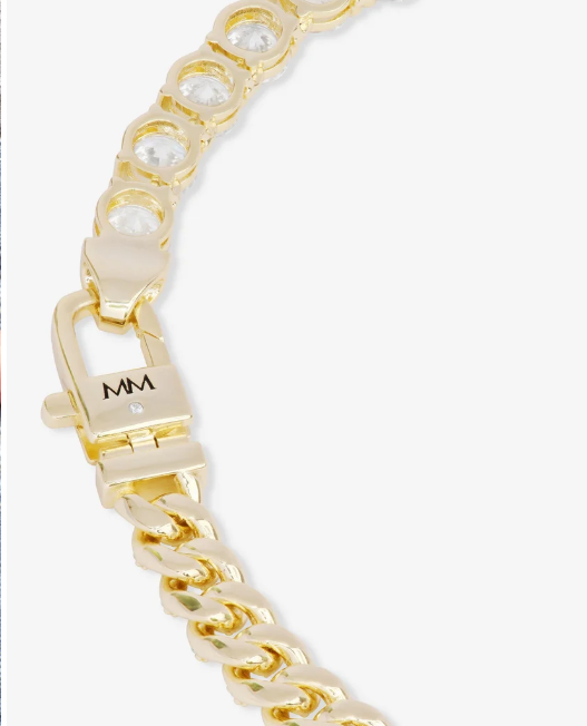 Julian Loves Diamonds Bracelet - Gold 6.8mm