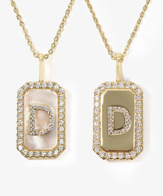 Love Letters Double-Sided Necklace Gold D