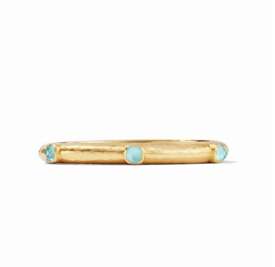 Catalina Hinge Bangle Iridescent Bahamian Blue