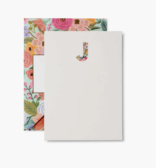 Garden Party Monogramed Note Cards