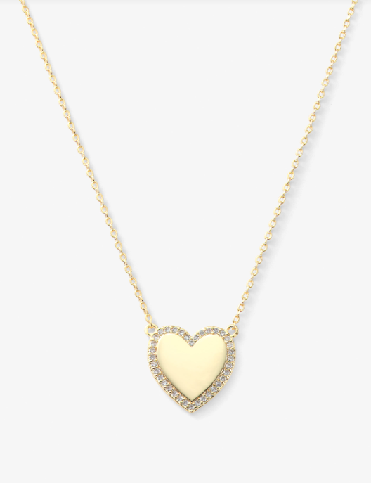You Have My Heart Pave Necklace Gold