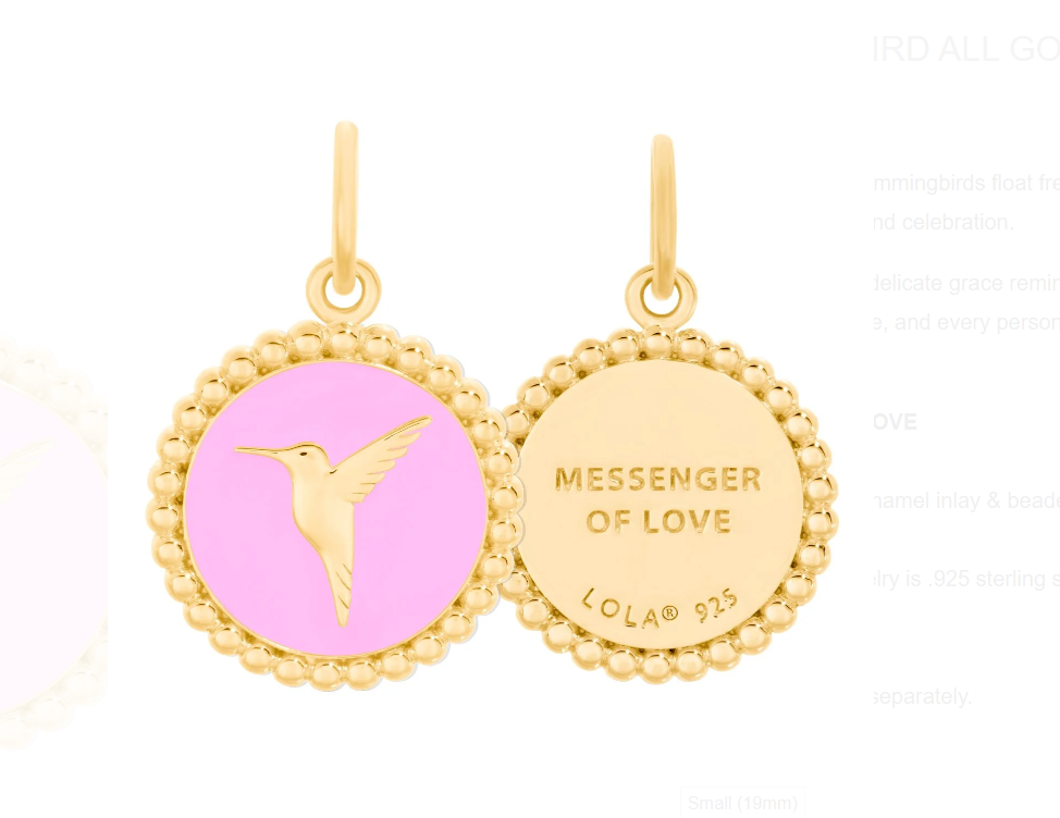 Hummingbird Gold Pendant