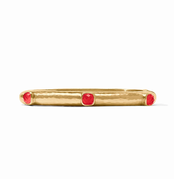 Catalina Stone Hinge Bangle Iridescent Strawberry