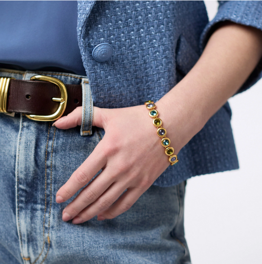 Rainbow Tennis Bracelet Champagne Radiance