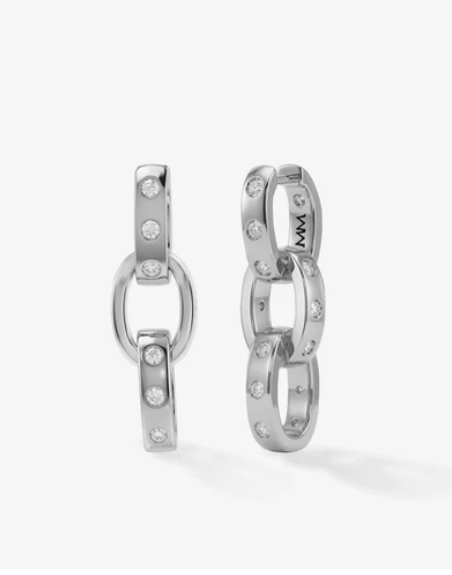 Ashley Chain Convertible Earring Silver