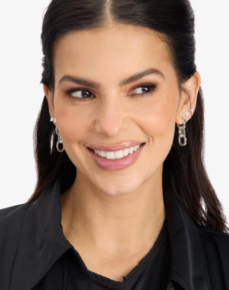 Ashley Chain Convertible Earring Silver