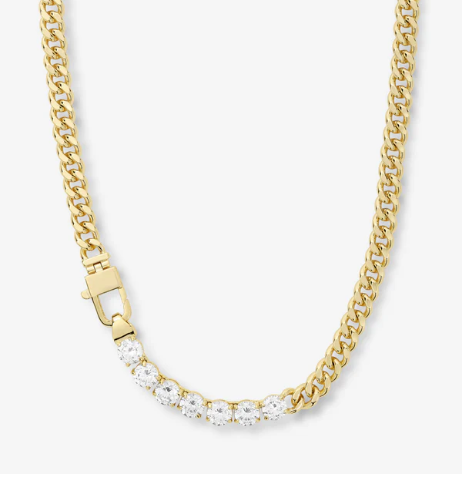 Julian Loves Diamonds Necklace - Gold|White Diamondettes
