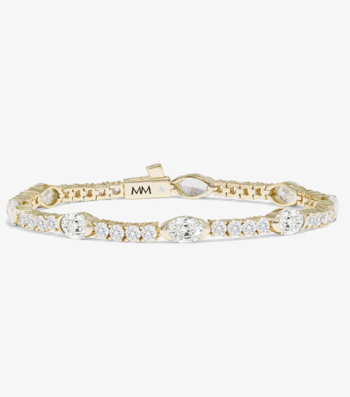 The Maven Tennis Bracelet - Diamond Gold