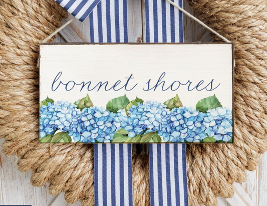 Bonnet Shores Hydrangea Bloom Twine Sign