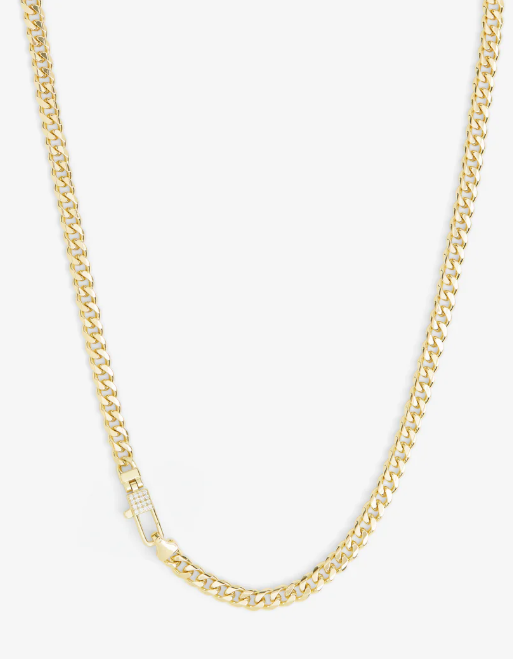 Julian Pavé Lock Necklace 5mm
