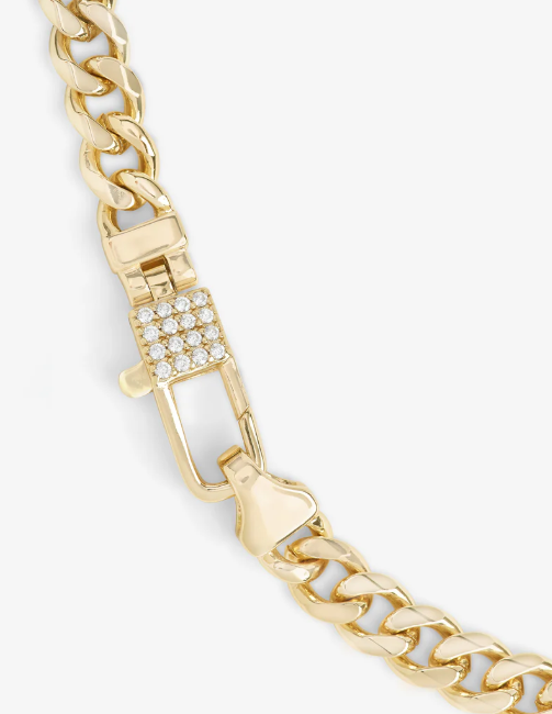 Julian Pavé Lock Necklace 5mm