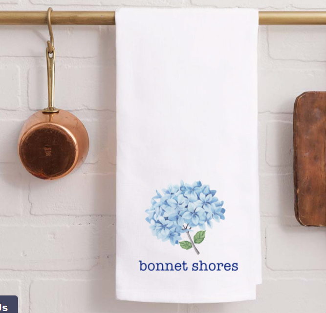 Bonnet Shores Hydrangea Tea Towel