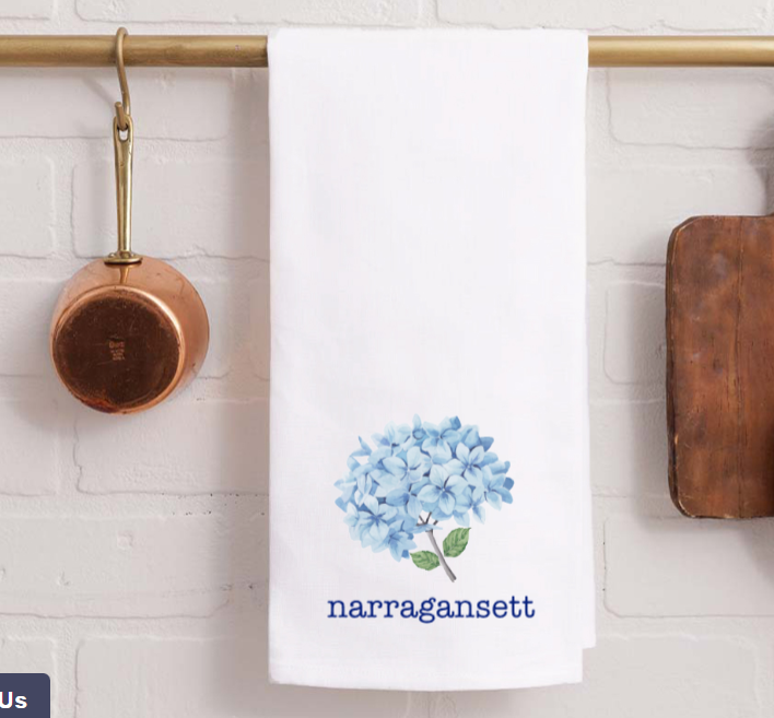 Narragansett Hydrangea Tea Towel