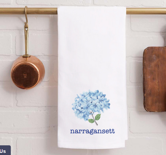 Narragansett Hydrangea Tea Towel