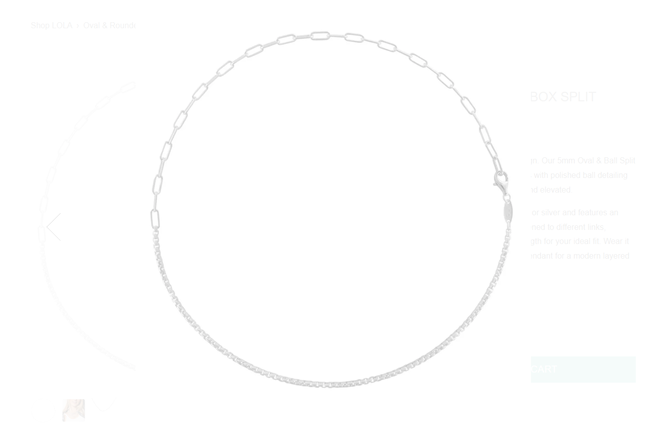Oval & Rounded Box Split Chain Silver