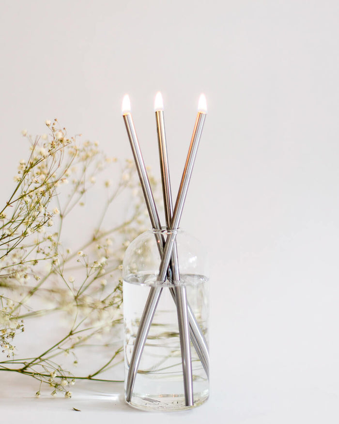 Everlasting Candle  - Wylie Collection - Silver Candlesticks