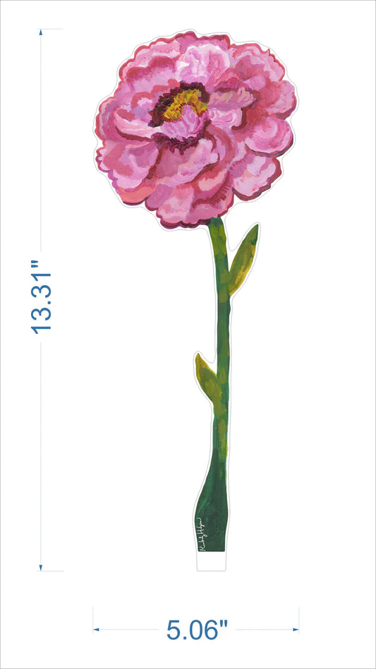Tall Magenta Peony | 0.25in. Acrylic Floral - Large