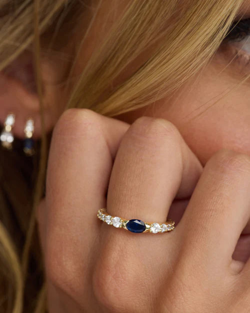Maven Ring Gold-Blue Sapphire