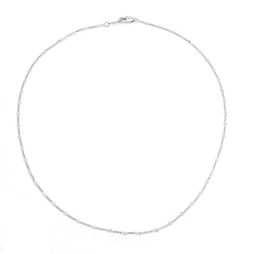 Necklace for Birthstone Charms - Flat Palline Chain 18"
