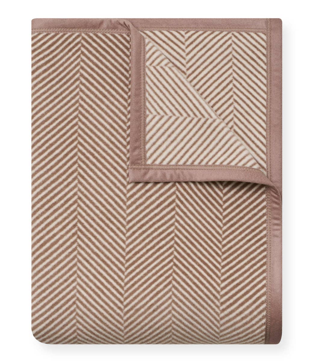 Harborview Herringbone Sepia Blanket  - Original Size