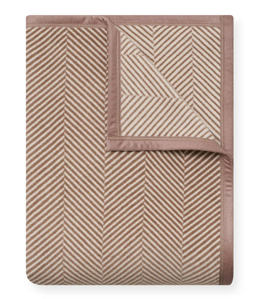Harborview Herringbone Sepia Blanket  - Original Size