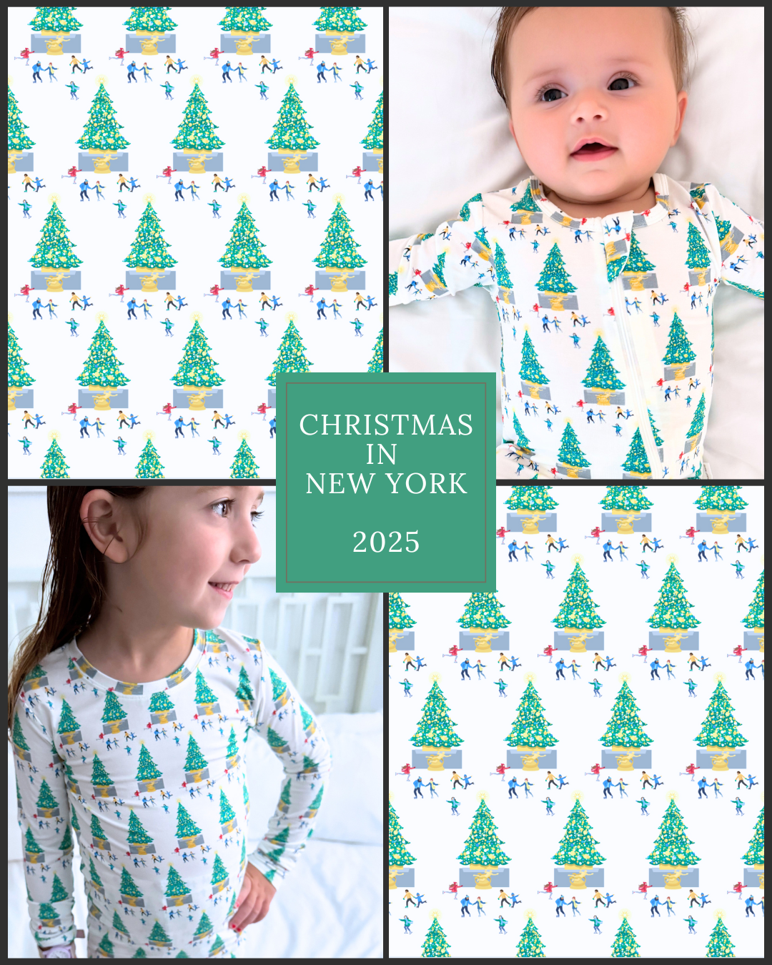 Ice Skating at Christmas Two-Piece Pajama Set