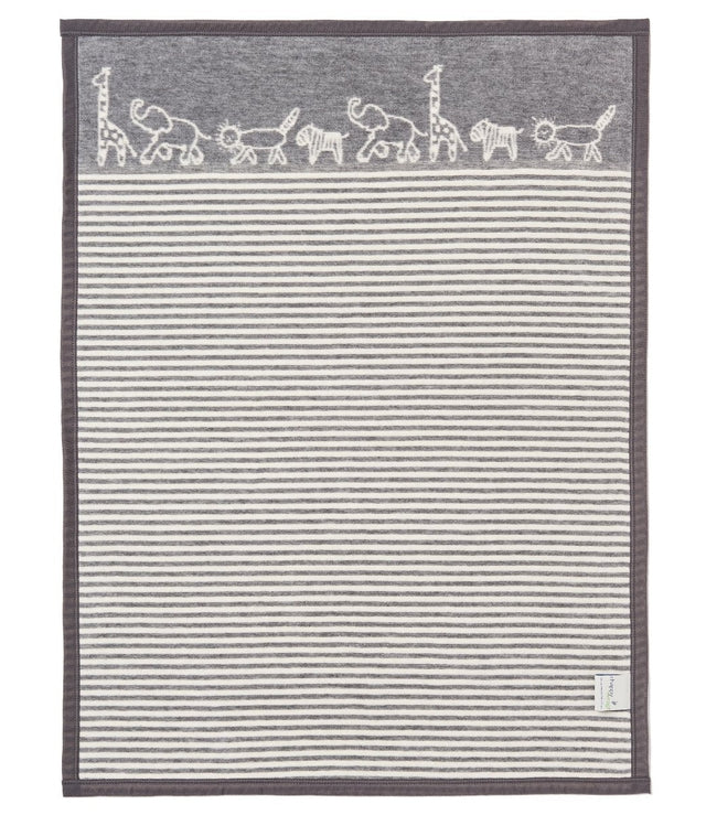 Jungle Walk Grey Mini Blanket