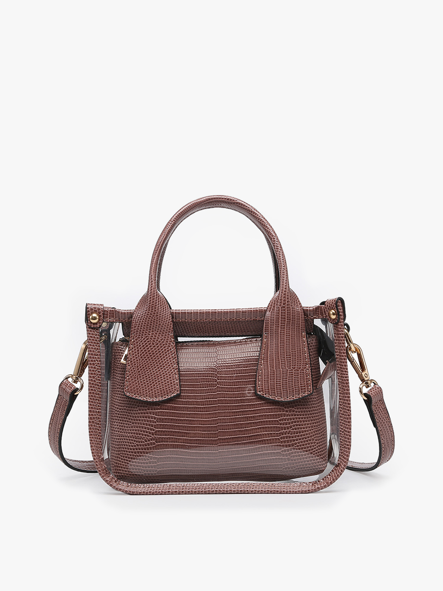 Stacey Clear Satchel Bag – Removable Inner Bag | M2225CR