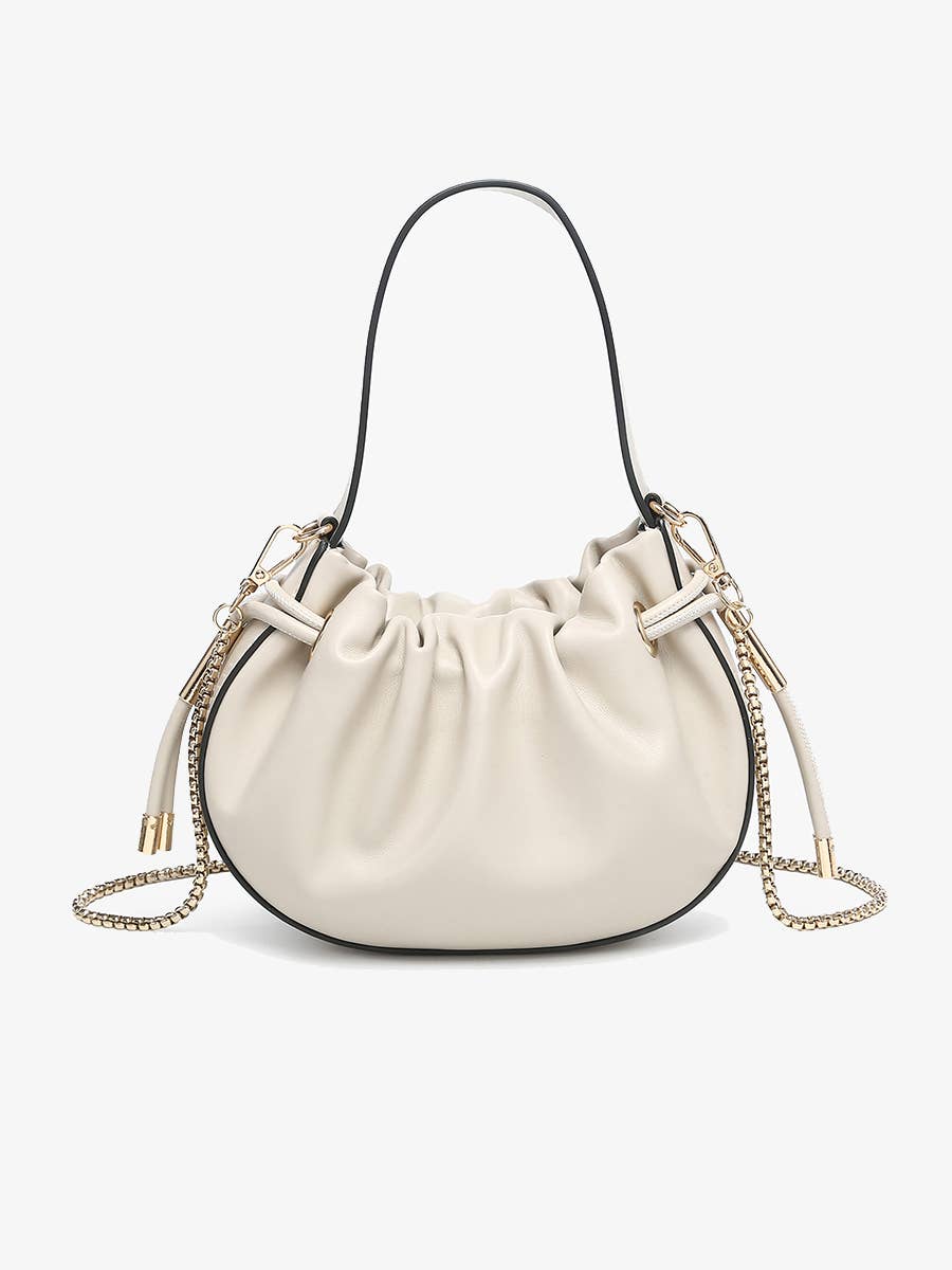 Thalia Ruched Bucket Bag w/ Drawstring | M2783