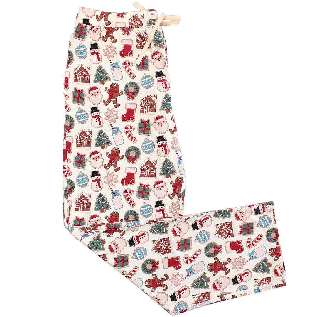 Milk and Cookies Christmas Adult Bamboo Pajamas Lounge Pants