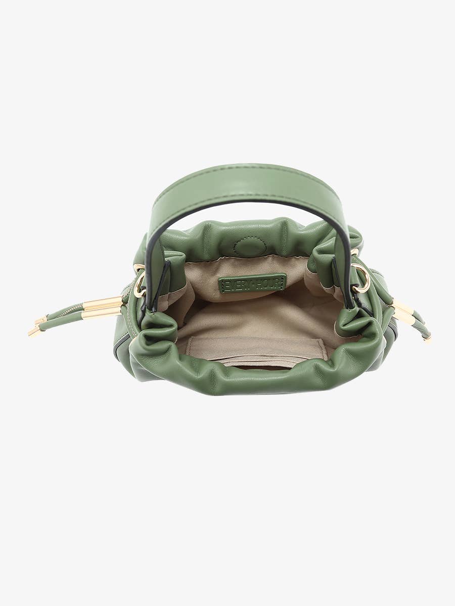 Thalia Ruched Bucket Bag w/ Drawstring | M2783